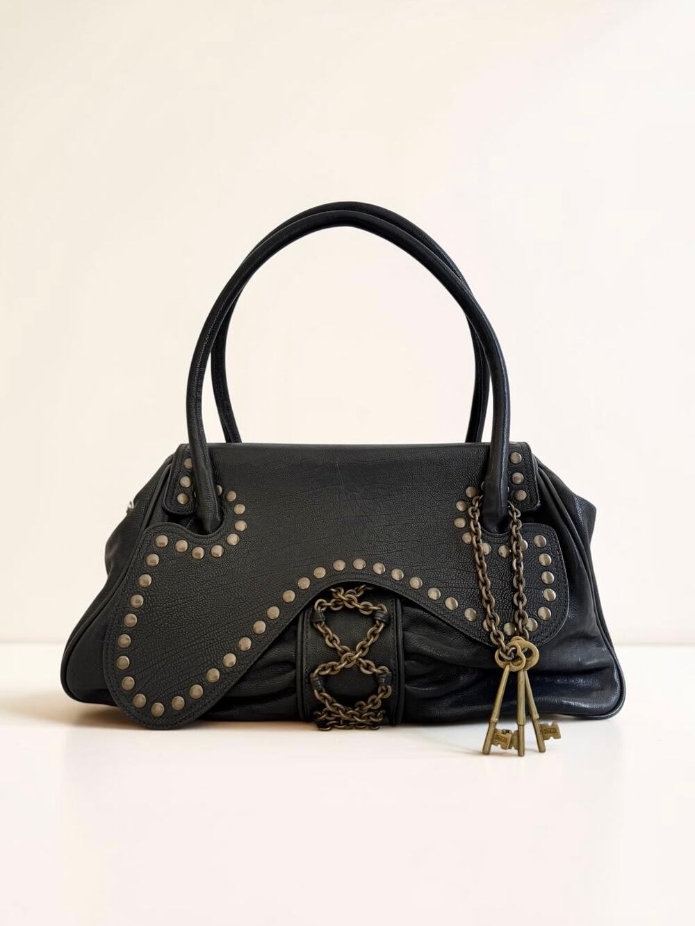 Hollywood Firkin Black Studded Be&D Tote Bag